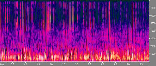 Spectrogram of the resynthesized GMM of MFCCs.